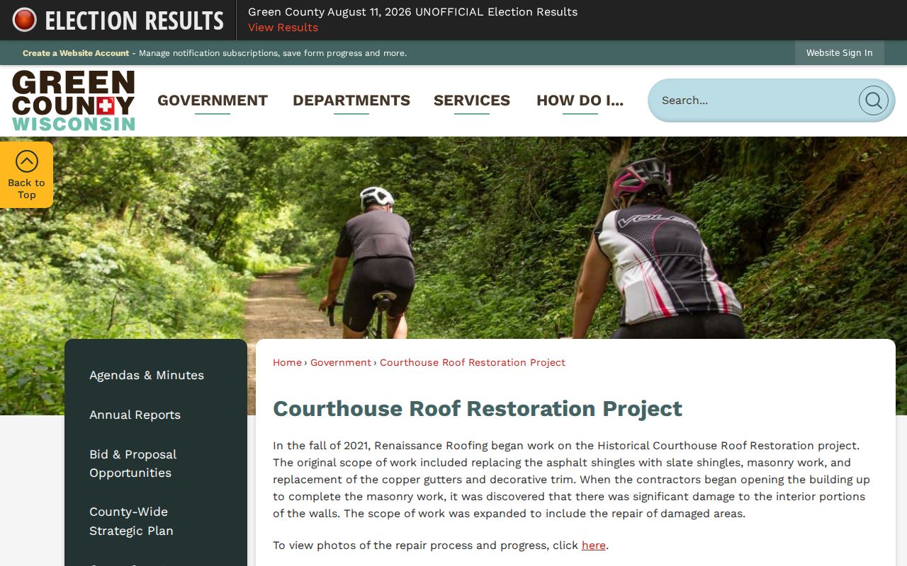Historic Green County courthouse and criminal records context